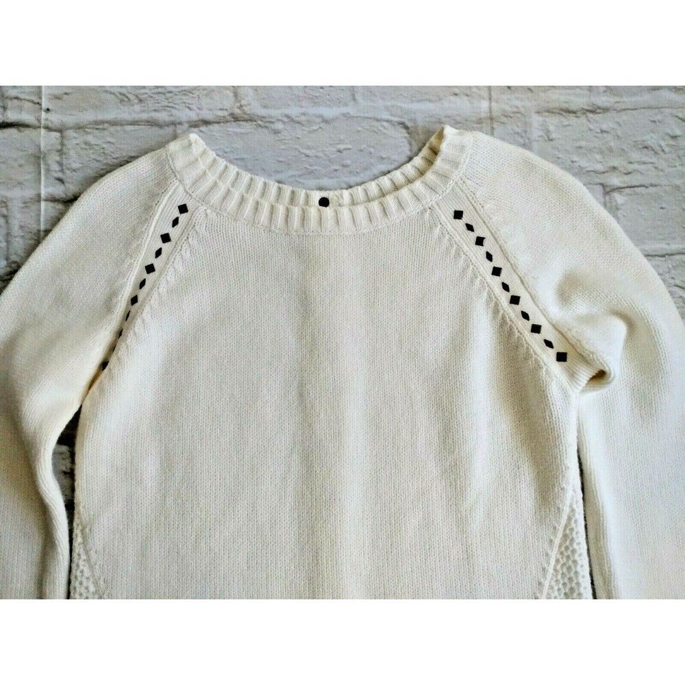 Kaisely Summer Sweater Girl's Size XXL/16 Buttoned Back Studded Cream - Picture 3 of 8